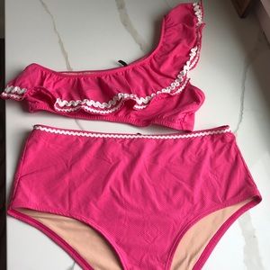 Pink jcrew Hugh waisted bikini